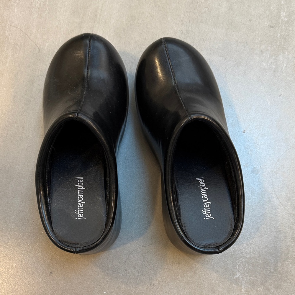 Jeffrey Campbell Black Bubble Clogs
